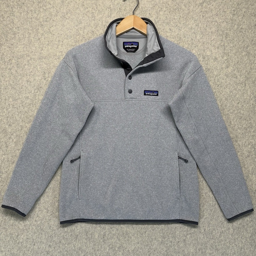 Patagonia Better Sweater Snap T Fleece Pullover Womens XS Gray Sweater Jacket